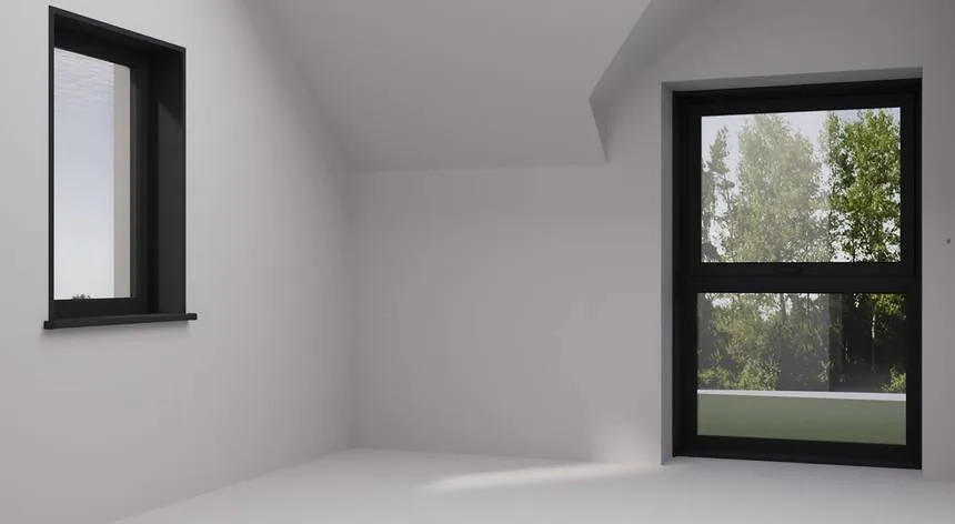 Sypialnia, pusty render roboczy